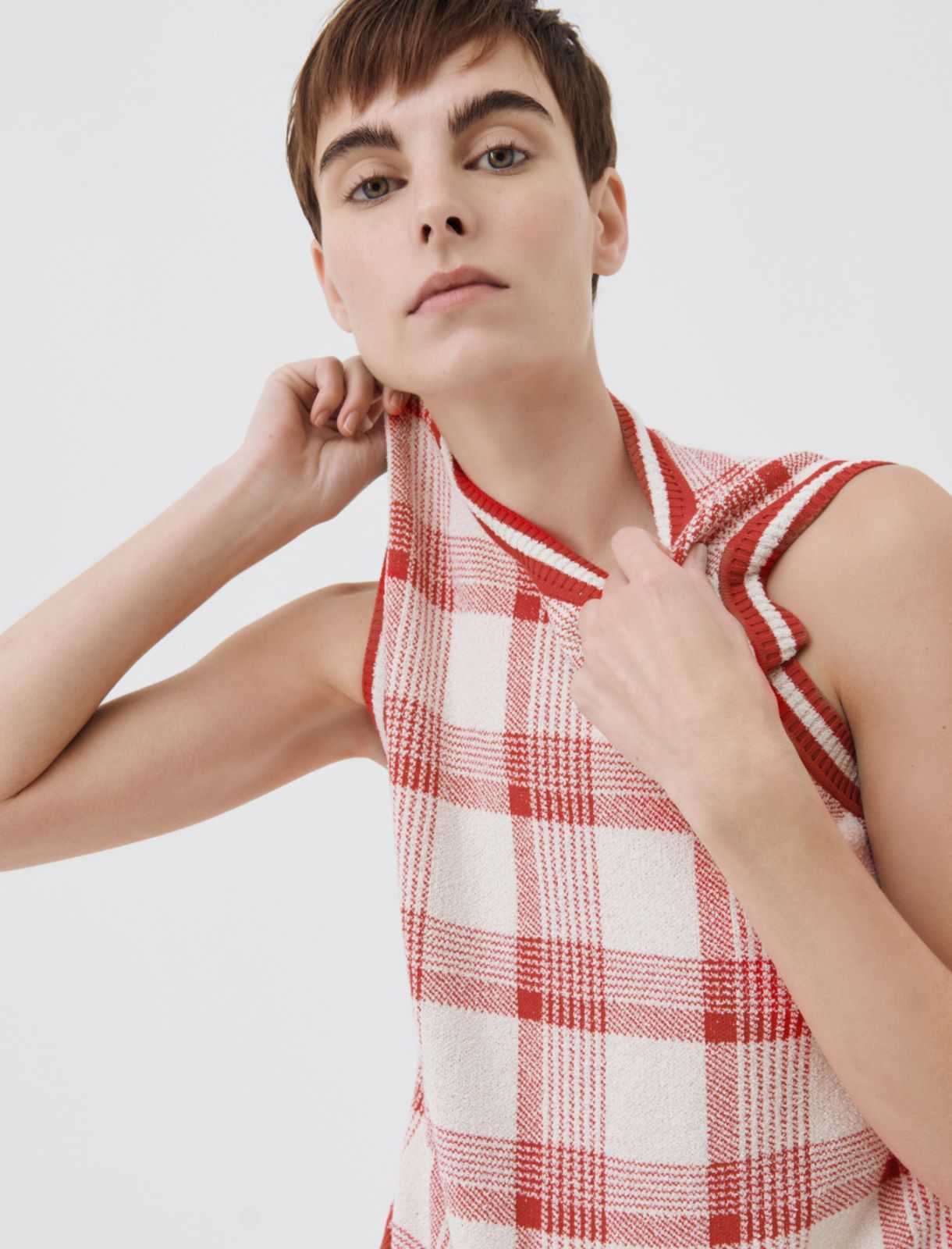 Jacquard-Weste, rot - Marella