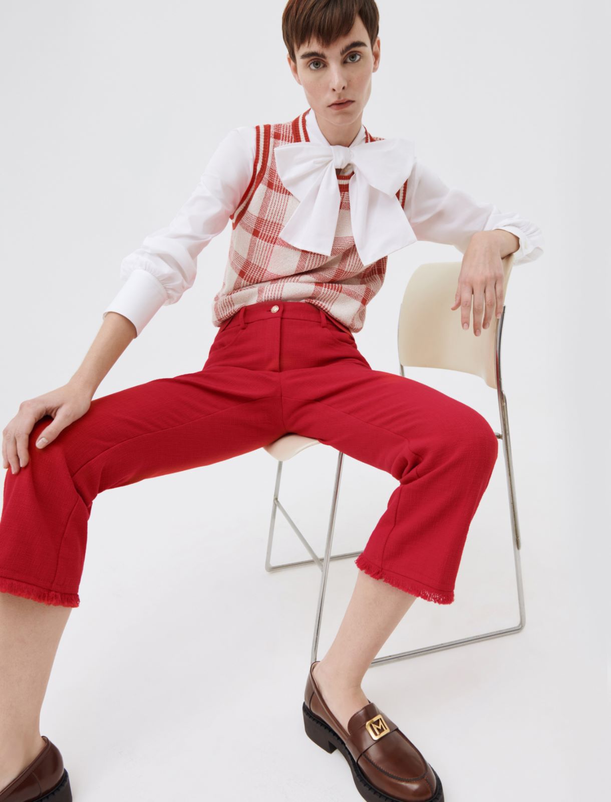 Jacquard-Weste, rot - Marella