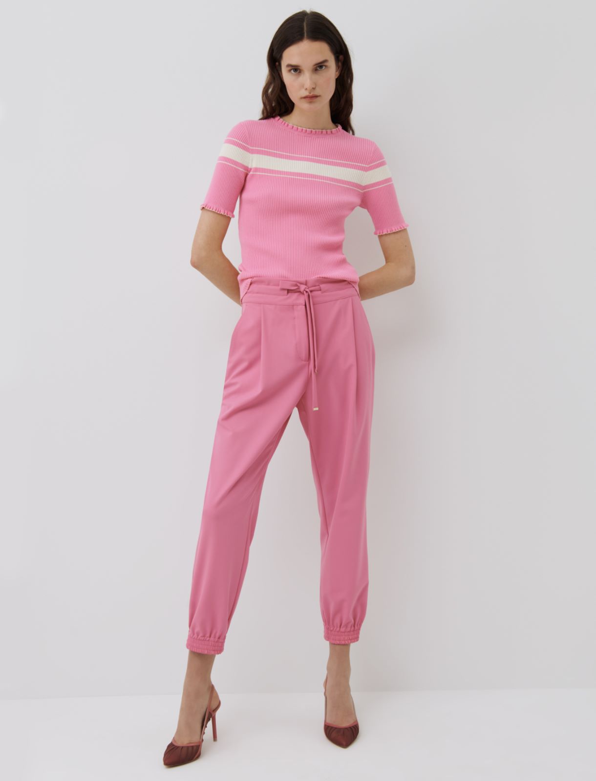 Rippstrickpullover, intensiv rosa - Marella