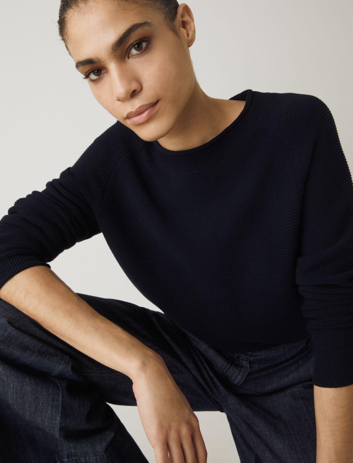 Logo sweater, navy - Marella