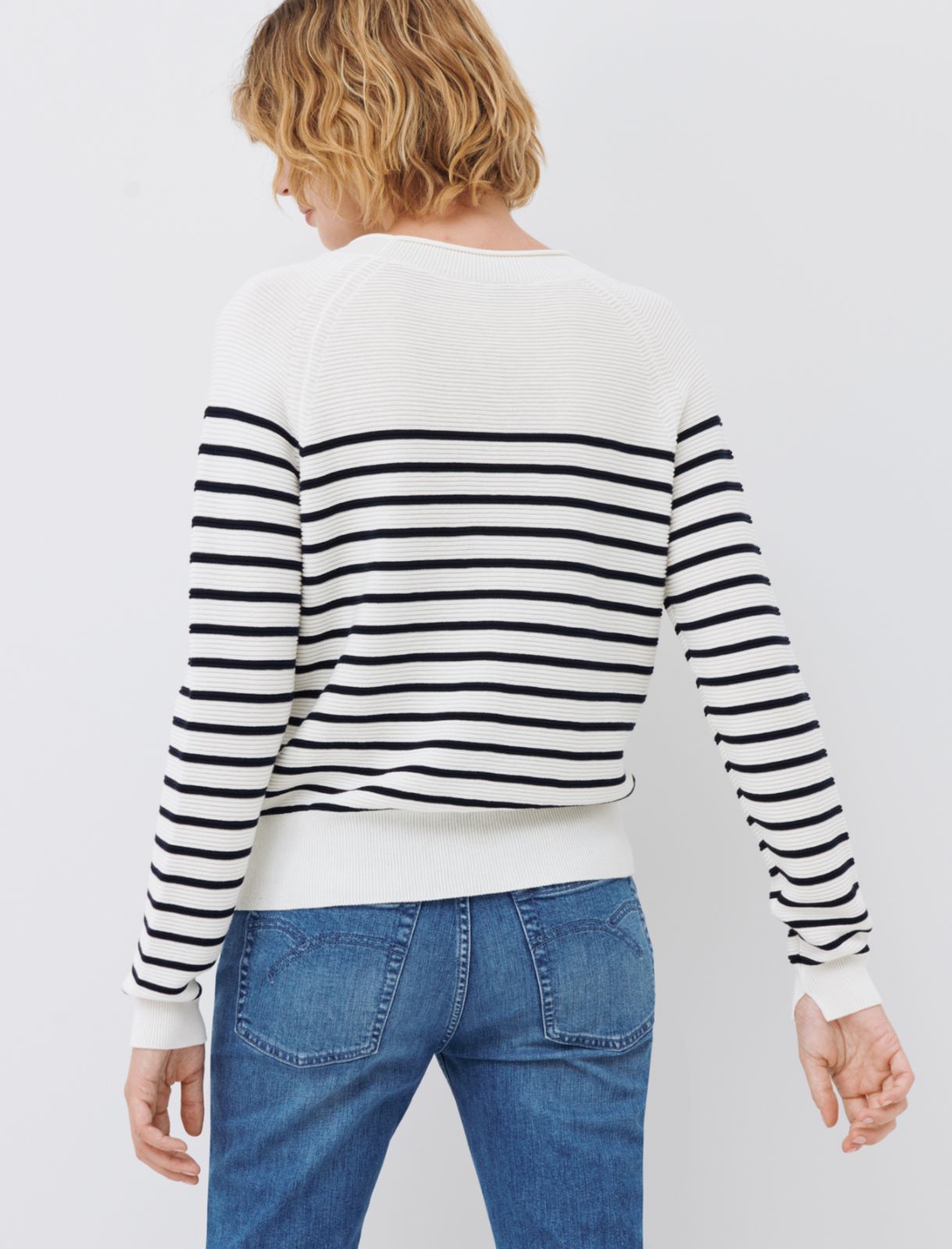 Pullover mit Logo, weiss - Marella