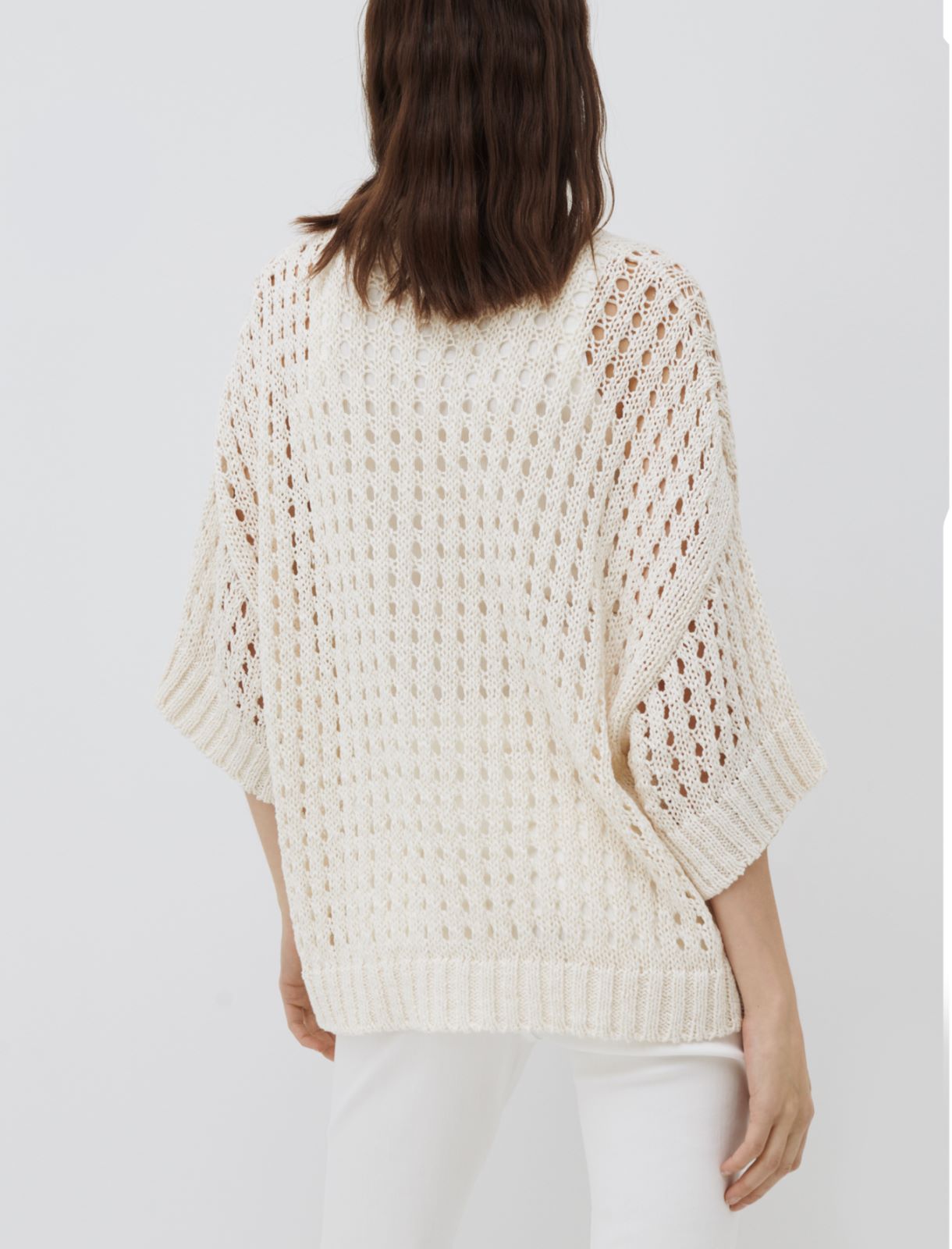 Maglia a rete MONOCHROME, bianco lana - Marella