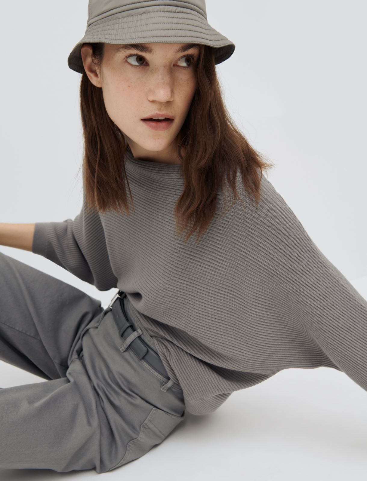 Pull MONOCHROME, gris - Marella