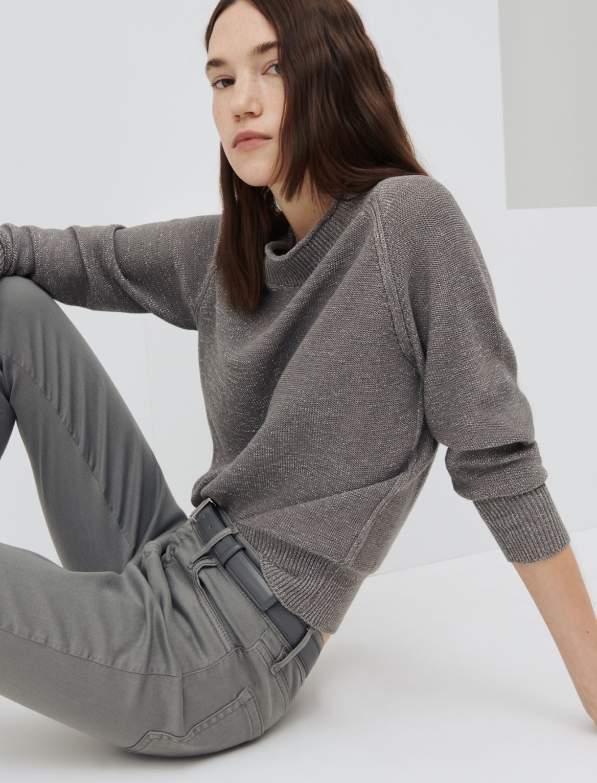 MONOCHROME sweater, medium grey - Marella