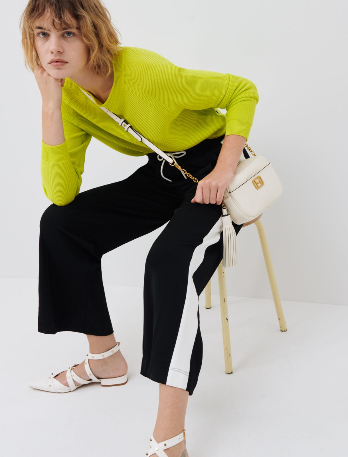 Fleece trousers, black - Marella
