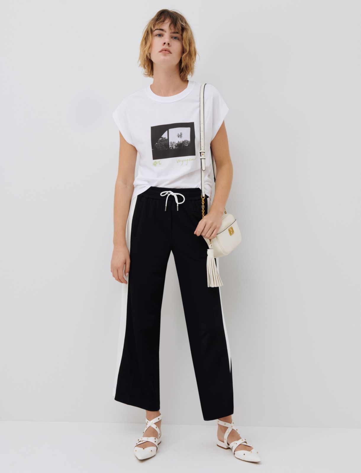 Fleece trousers, black - Marella