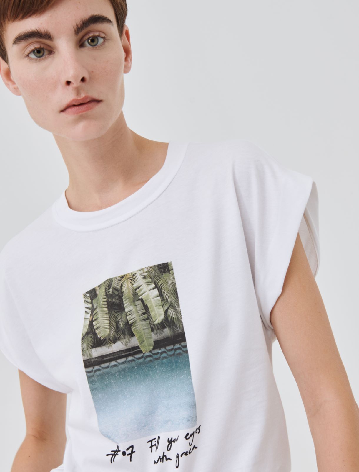 Bedrucktes T-Shirt, weiss - Marella