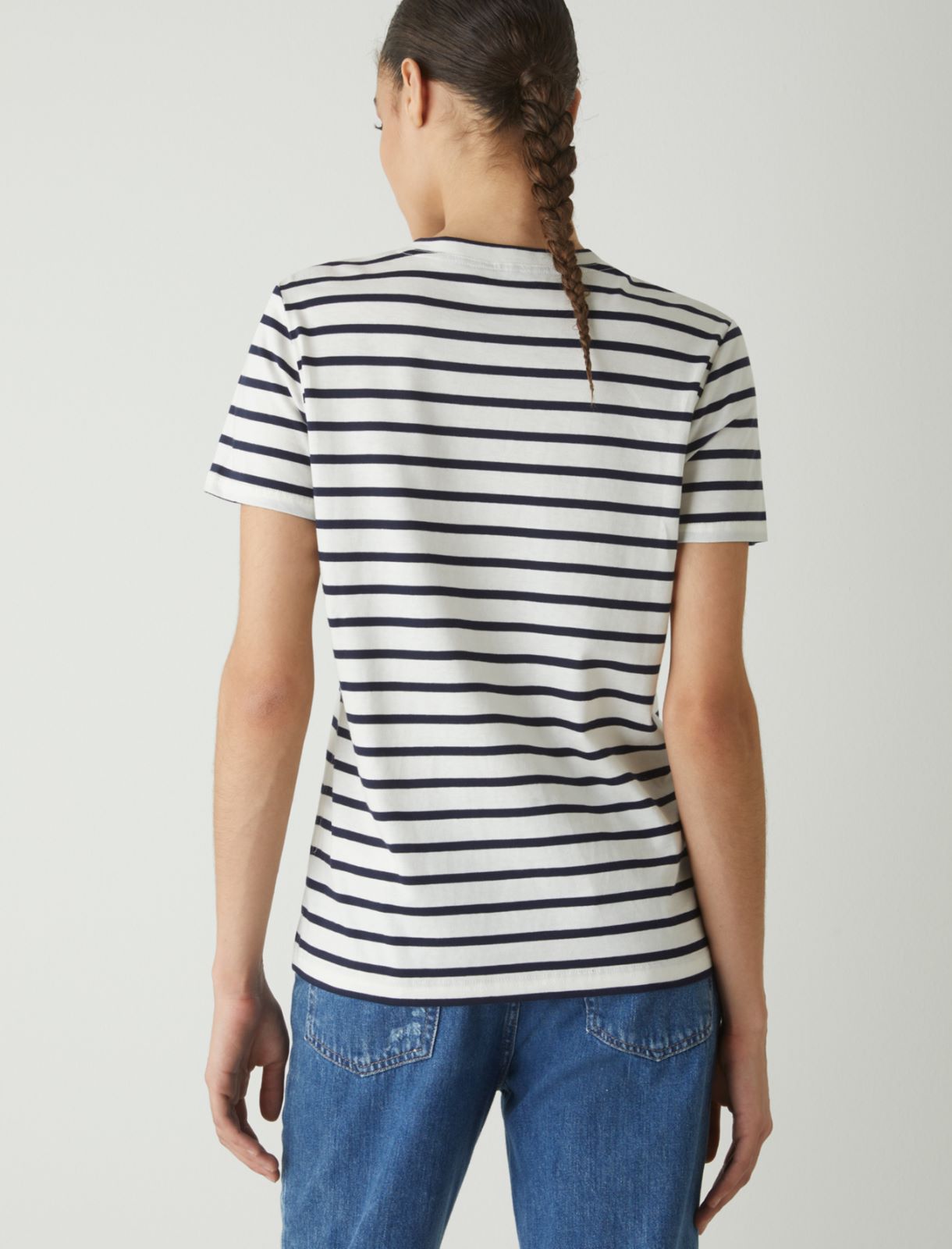 T-shirt with embroidery, navy - Marella