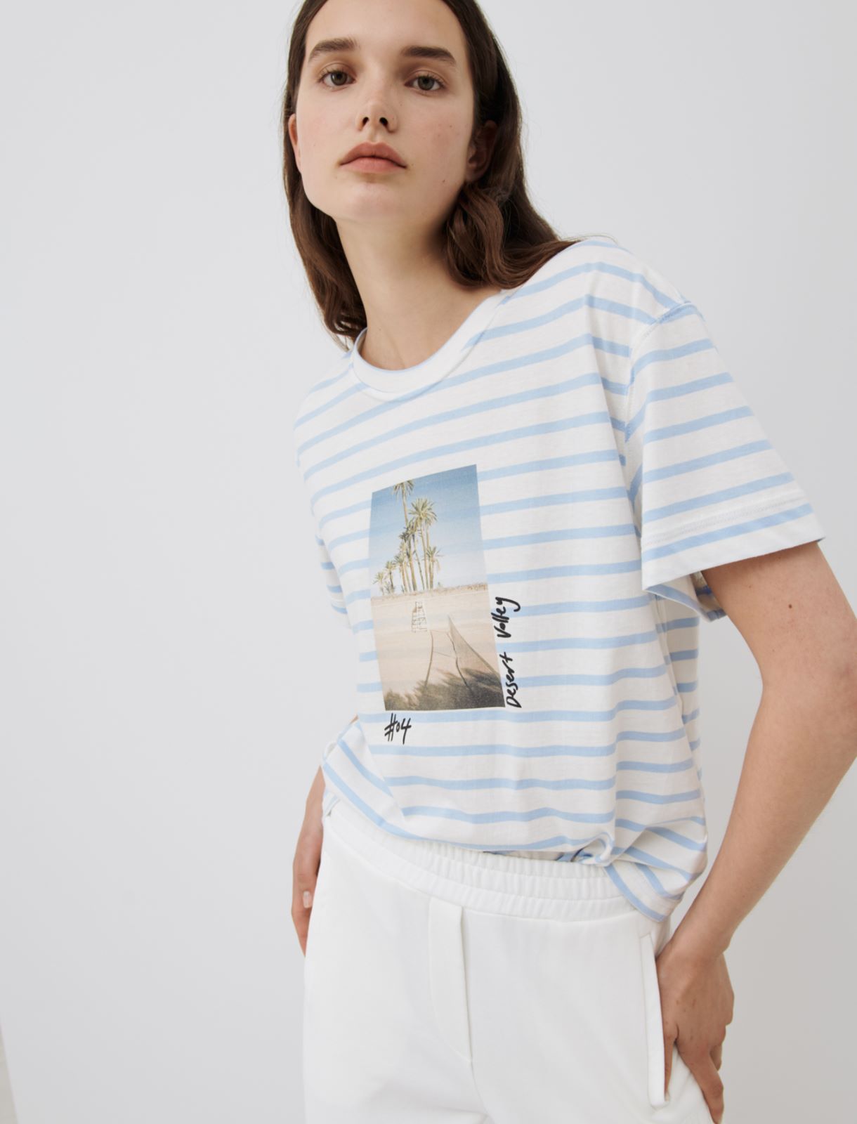 Printed T-shirt, light blue - Marella