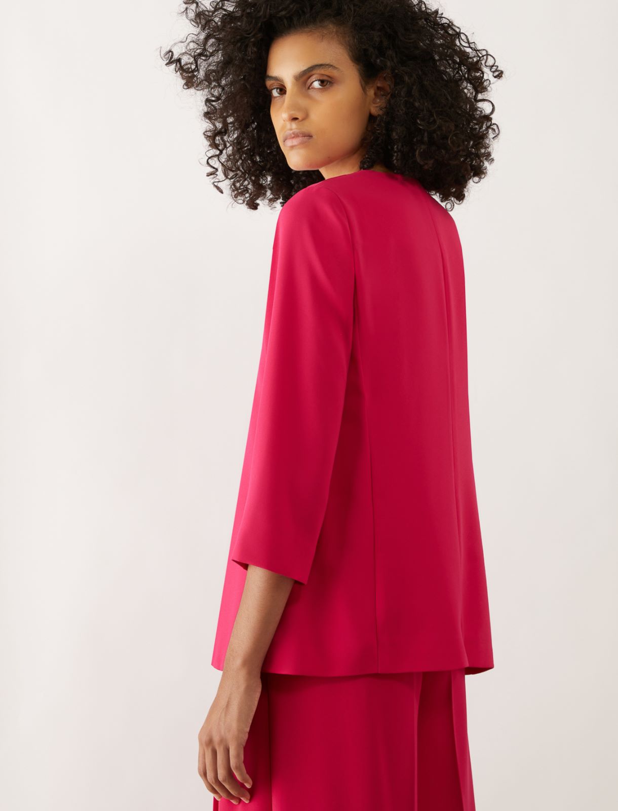 Crepe blazer, fuchsia - Marella