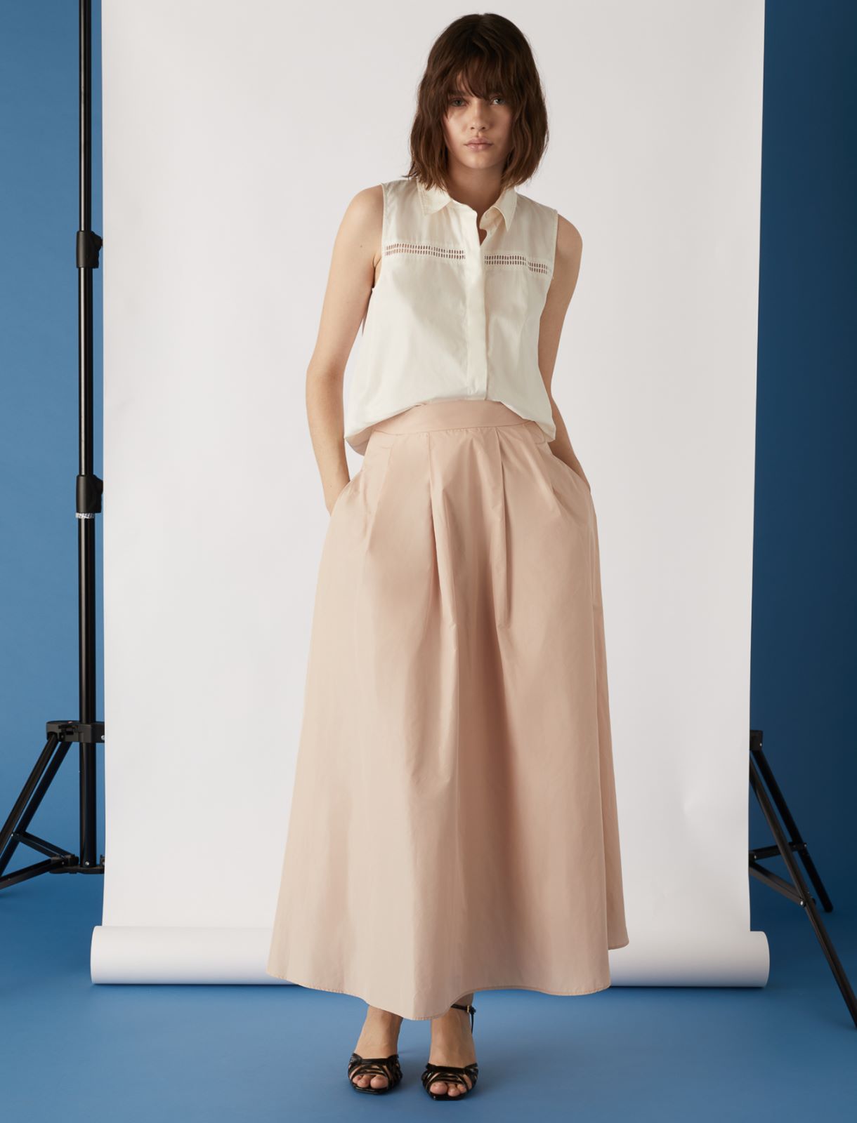 Taffeta skirt, powder - Marella