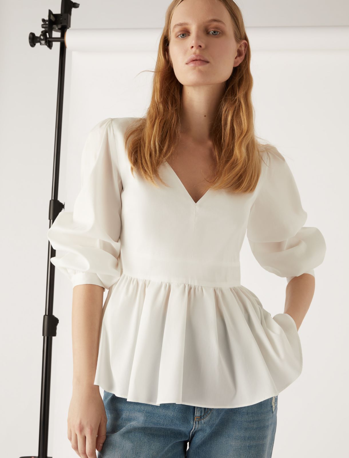 Poplin blouse by Giorgia Palmas, white - Marella