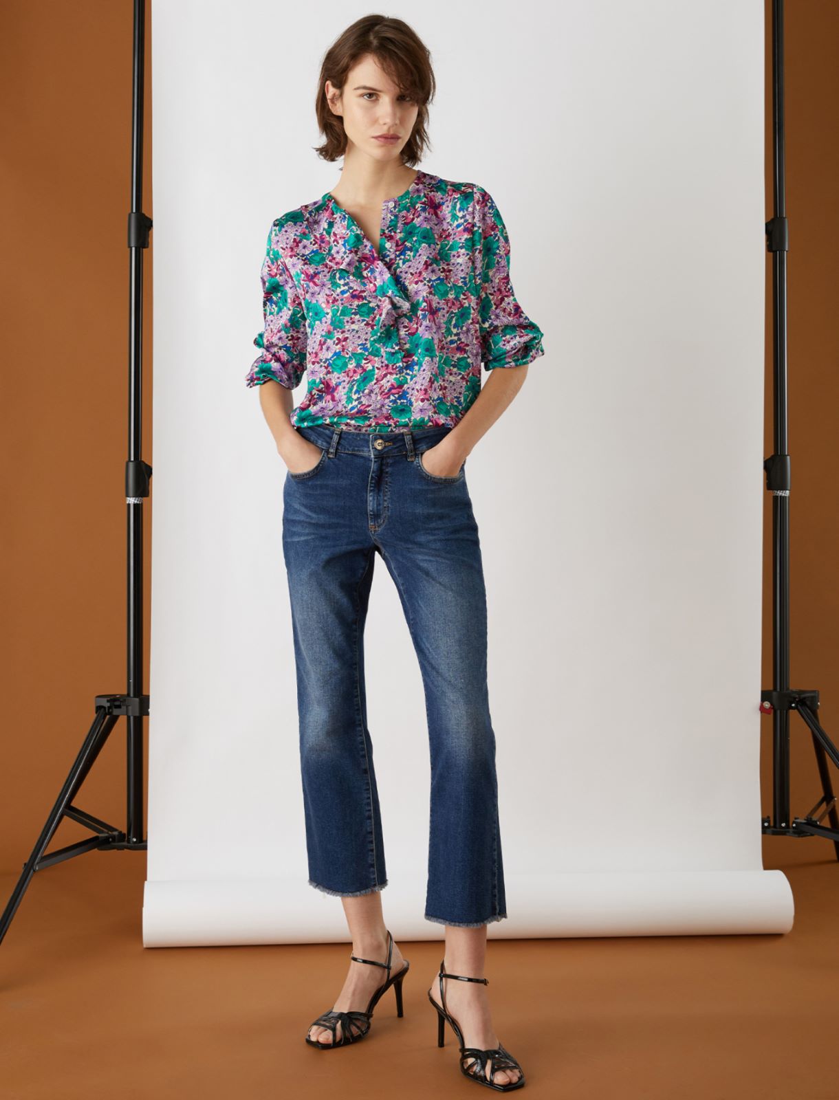 Satin blouse, orchis rose - Marella