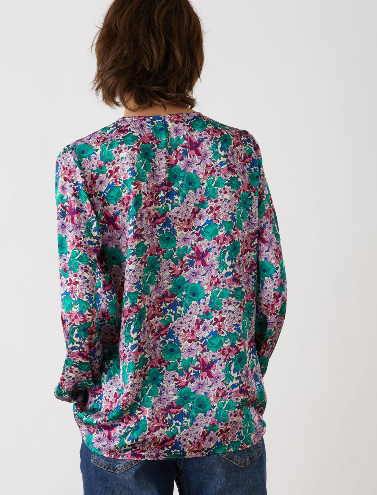 Satin blouse, orchis rose - Marella