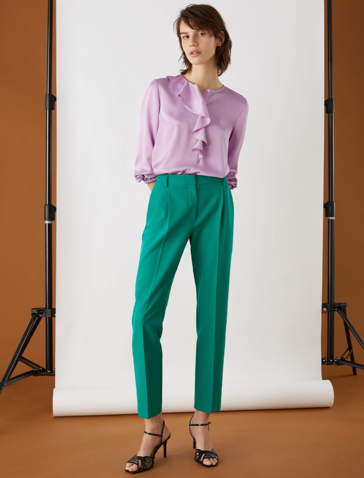 Satin blouse, orchis rose - Marella