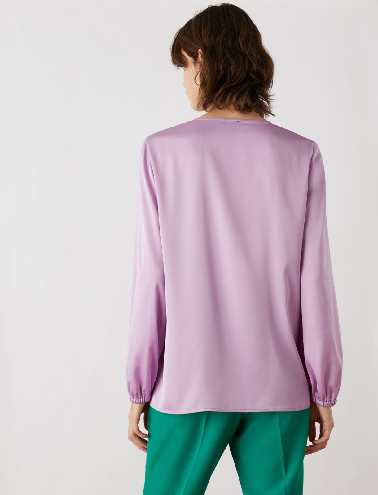 Satin blouse, orchis rose - Marella