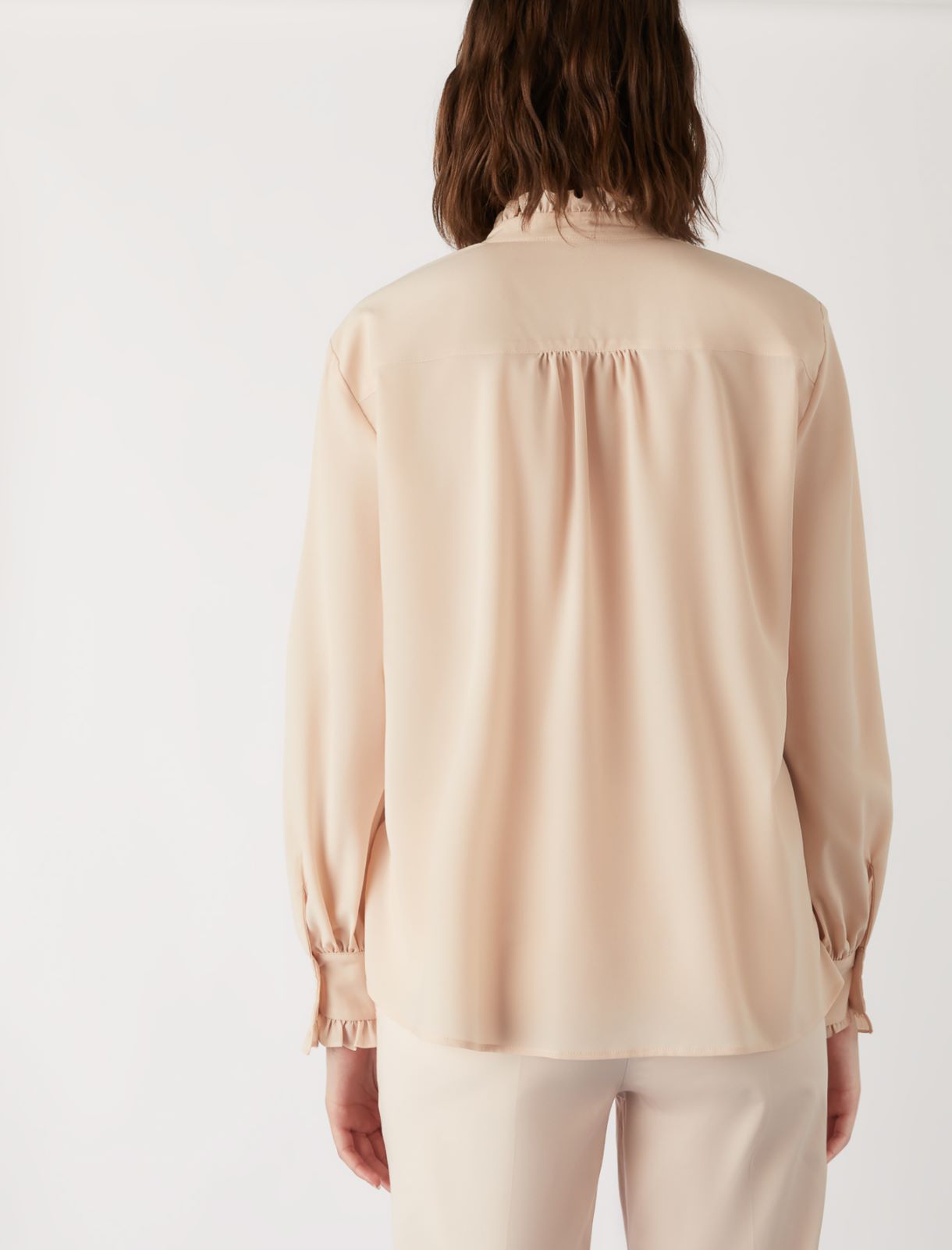 Crepe shirt, pale rose - Marella