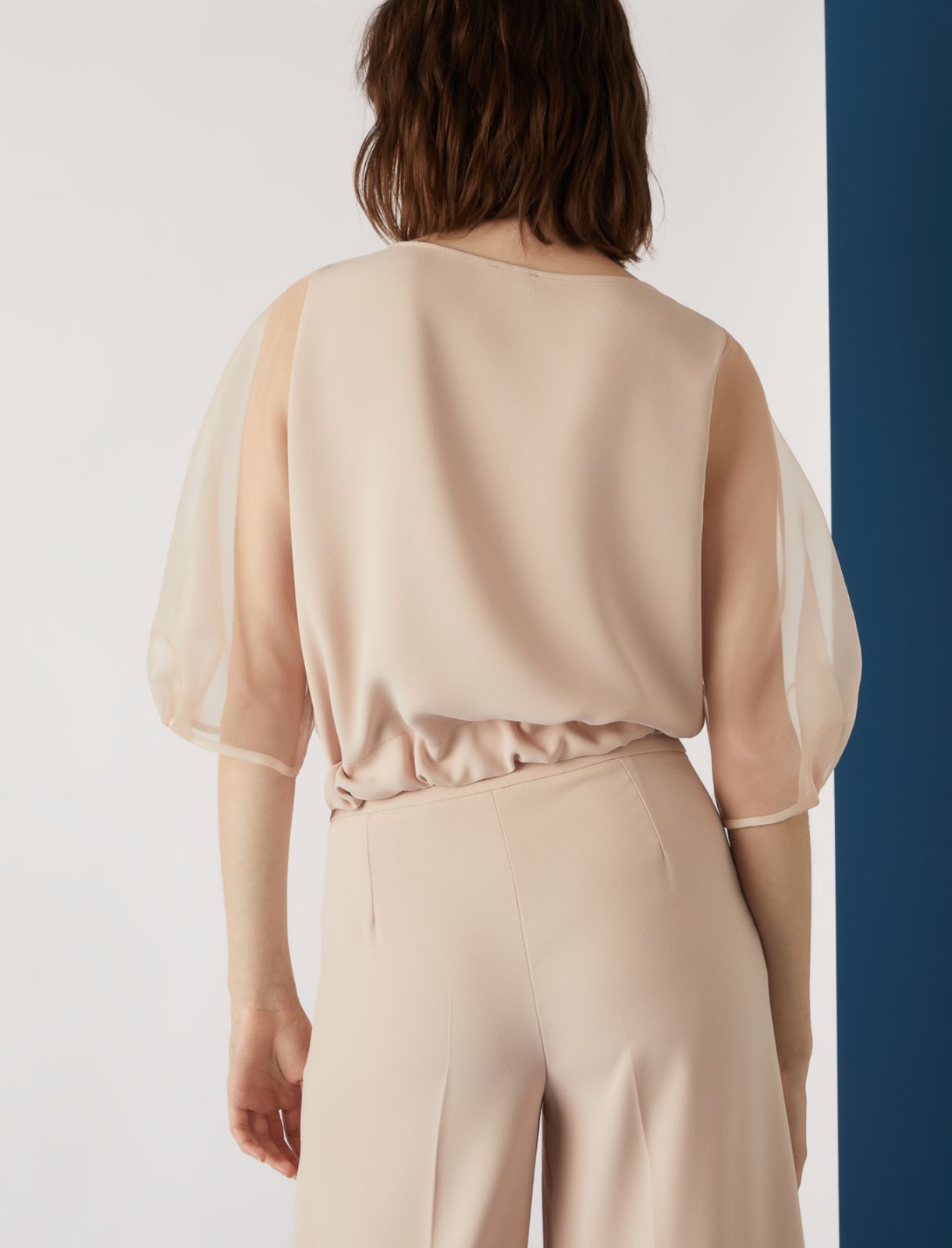 Crepe blouse, powder - Marella