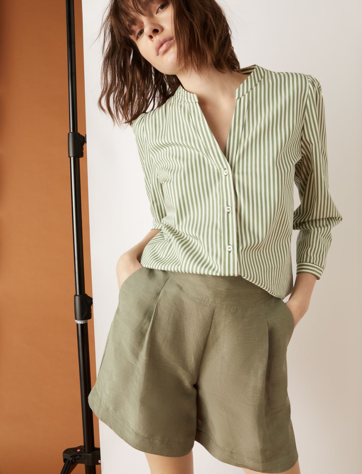 Striped shirt, green - Marella