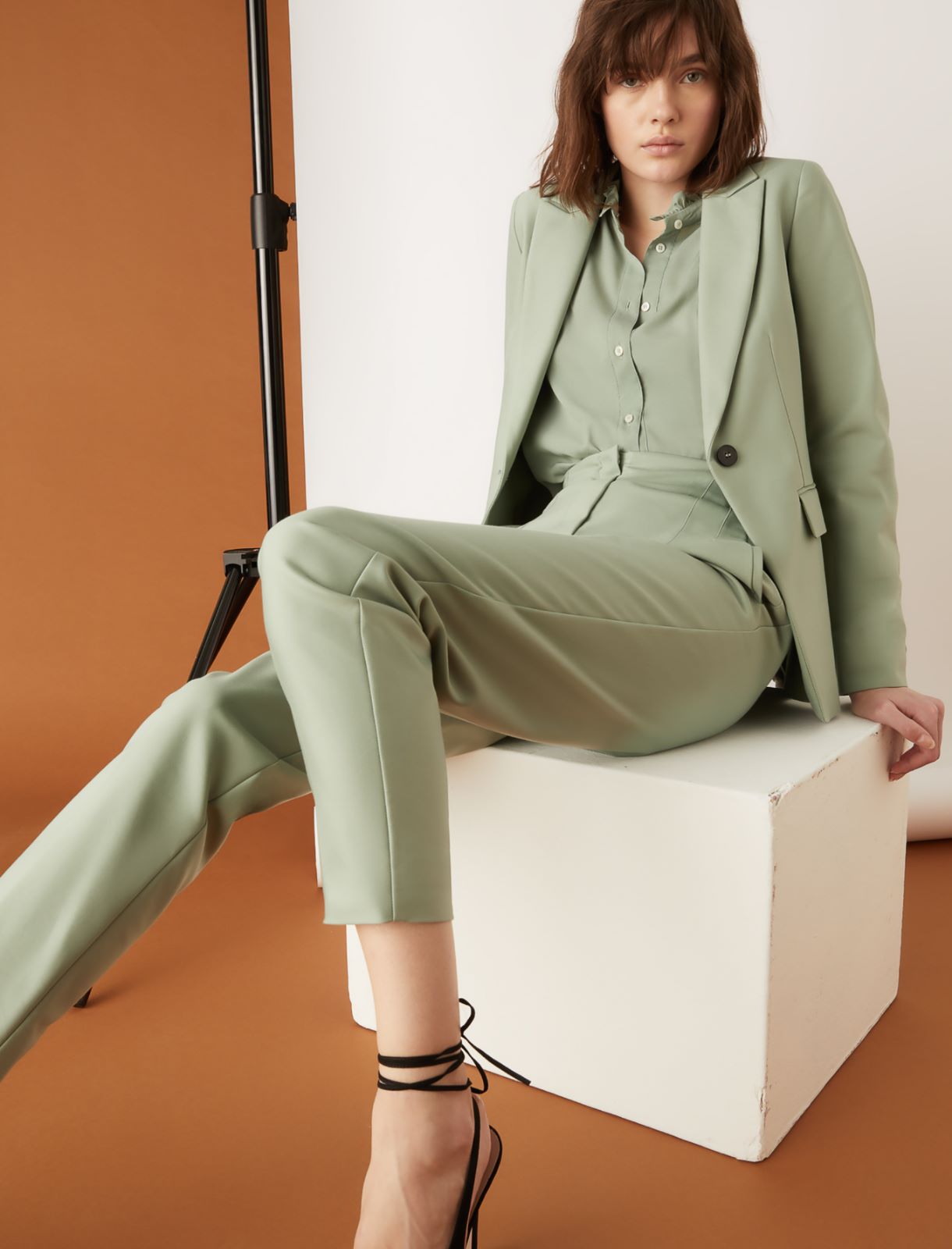 Slim trousers, opal green - Marella
