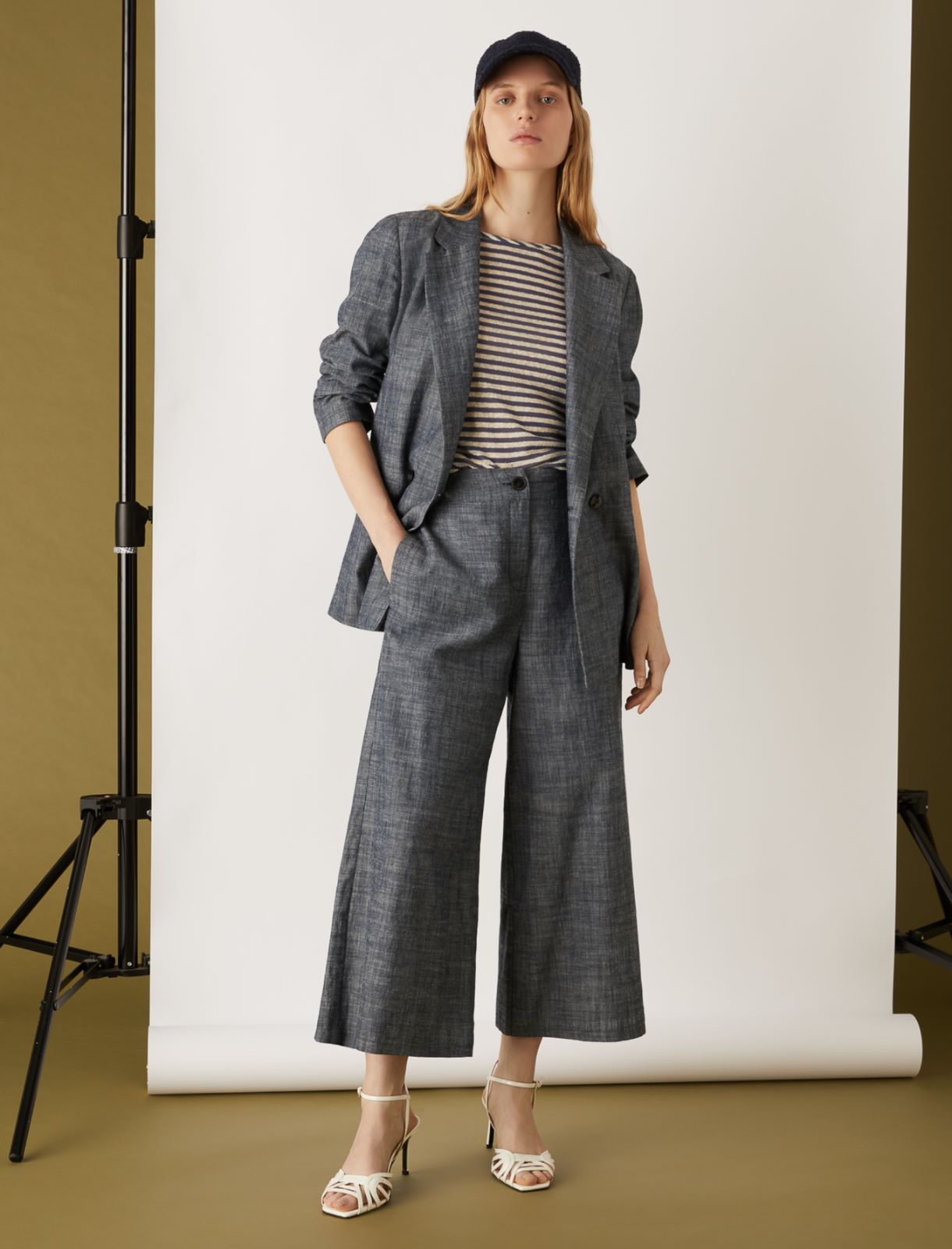 Palazzo trousers, navy - Marella