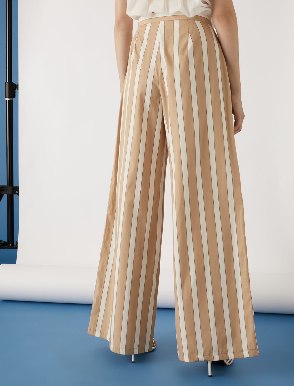 Striped trousers, beige - Marella