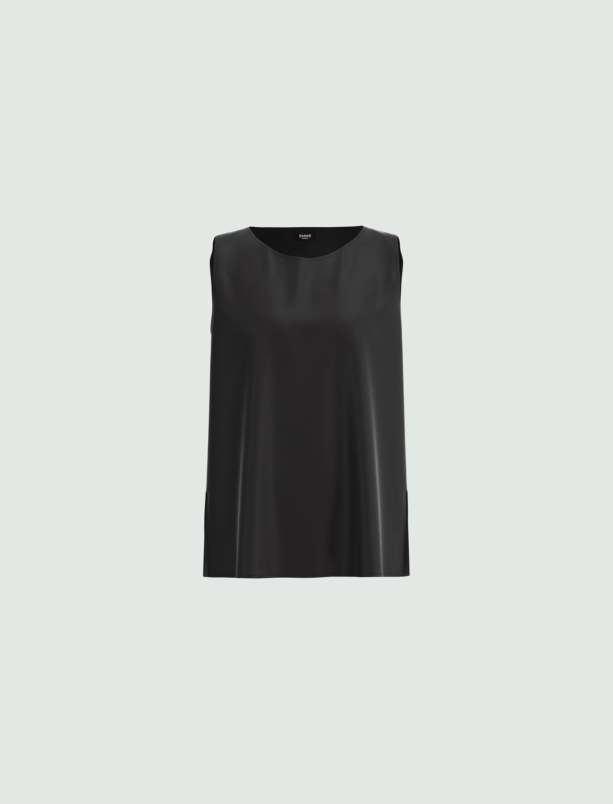 Satin top, black - Marella