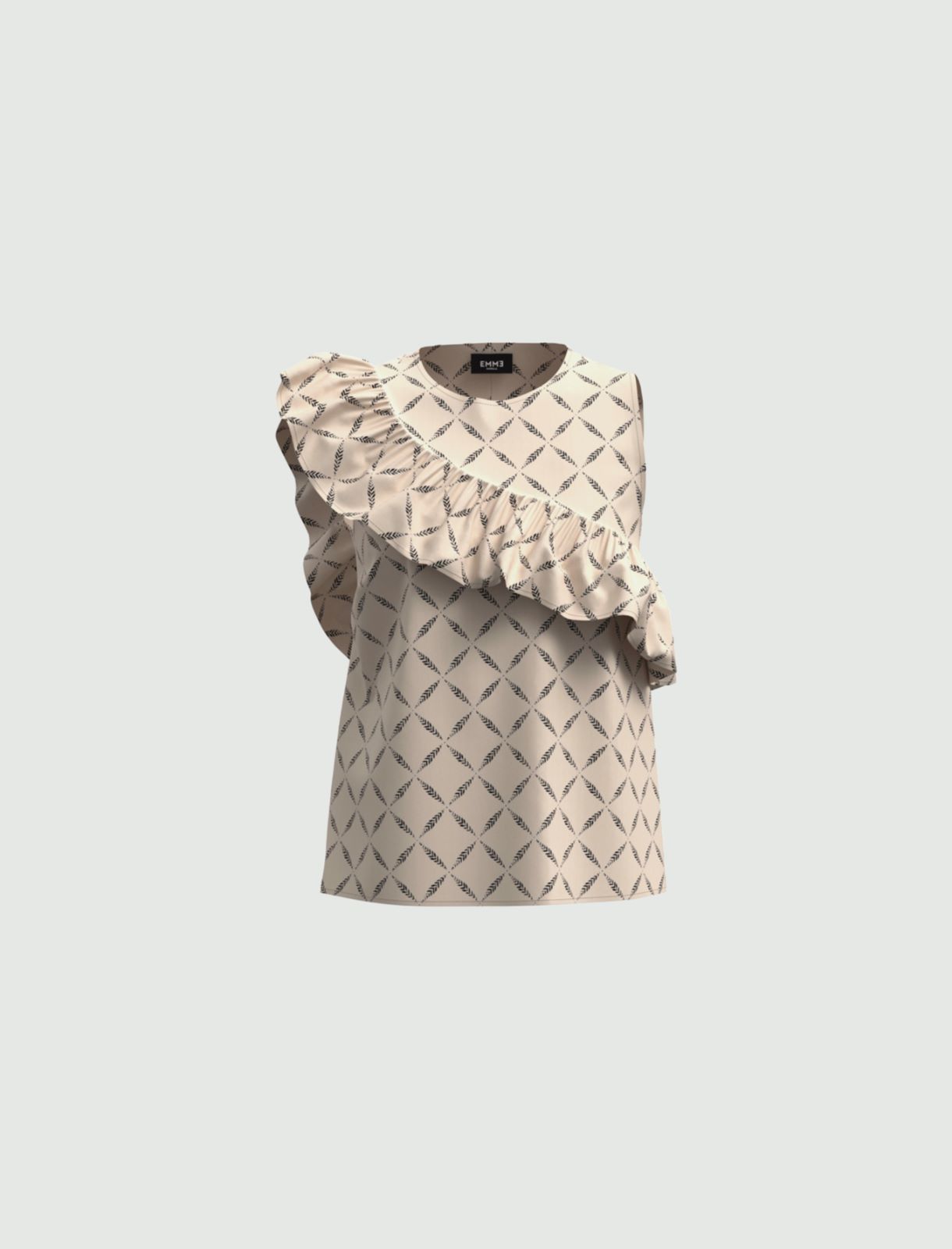 Ruffle top, powder - Marella