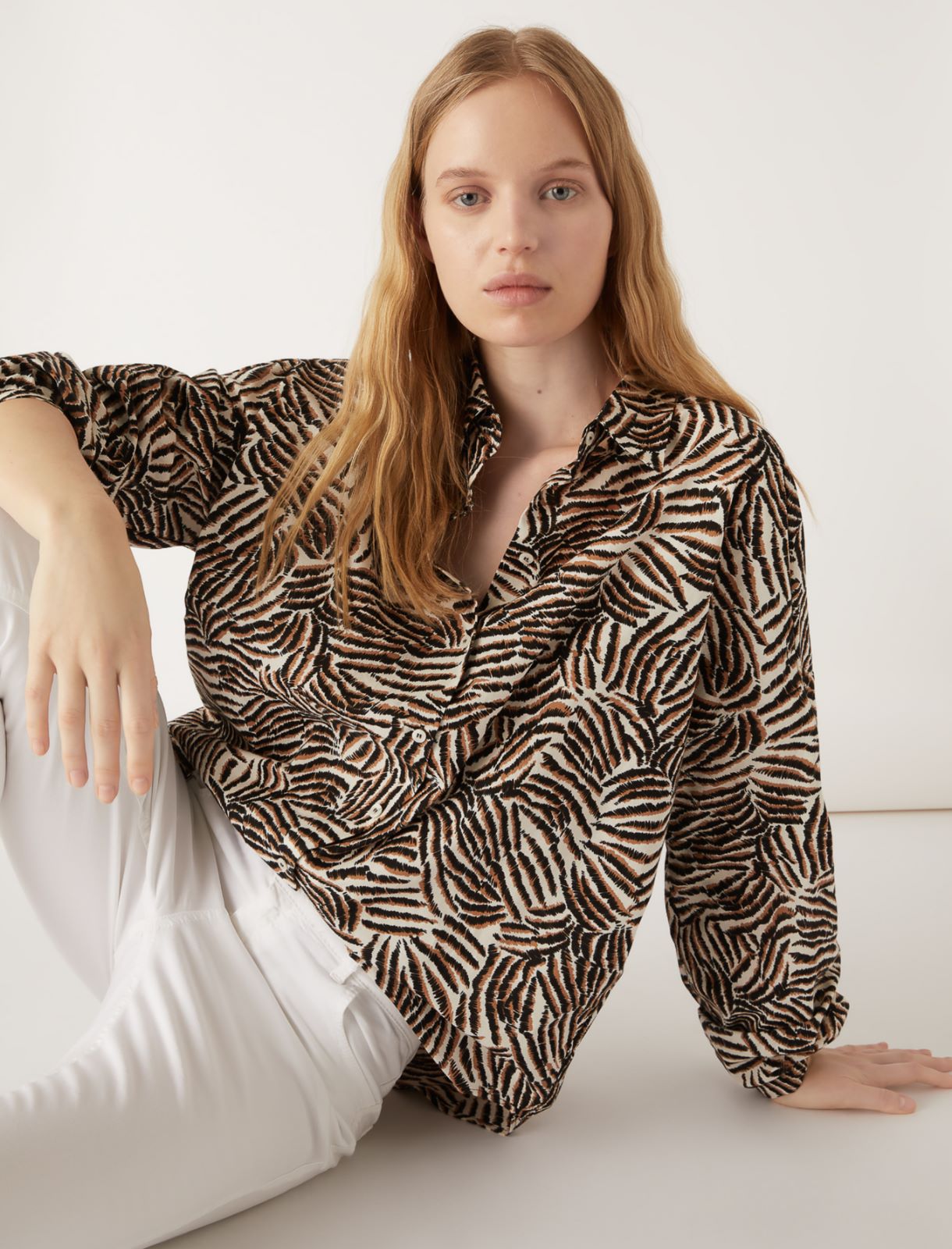 Patterned shirt by Giorgia Palmas, ivory - Marella