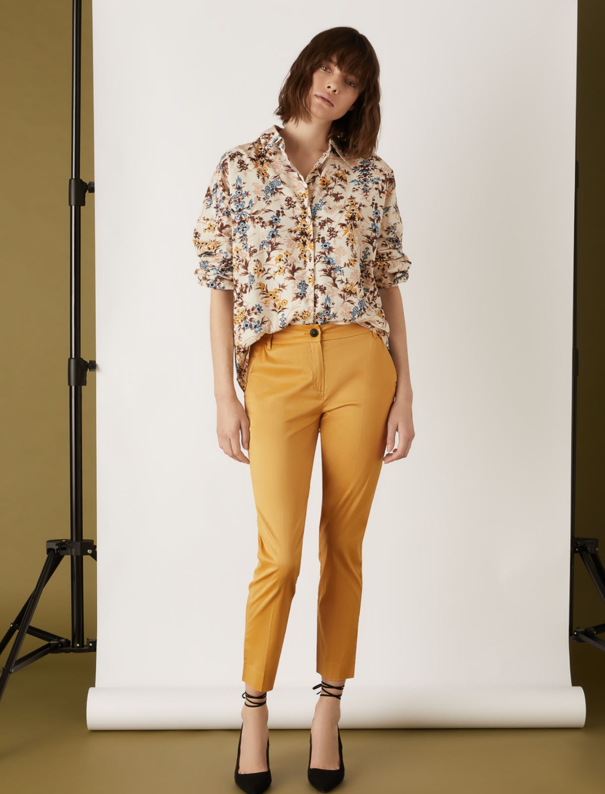 Patterned shirt by Giorgia Palmas, cream - Marella
