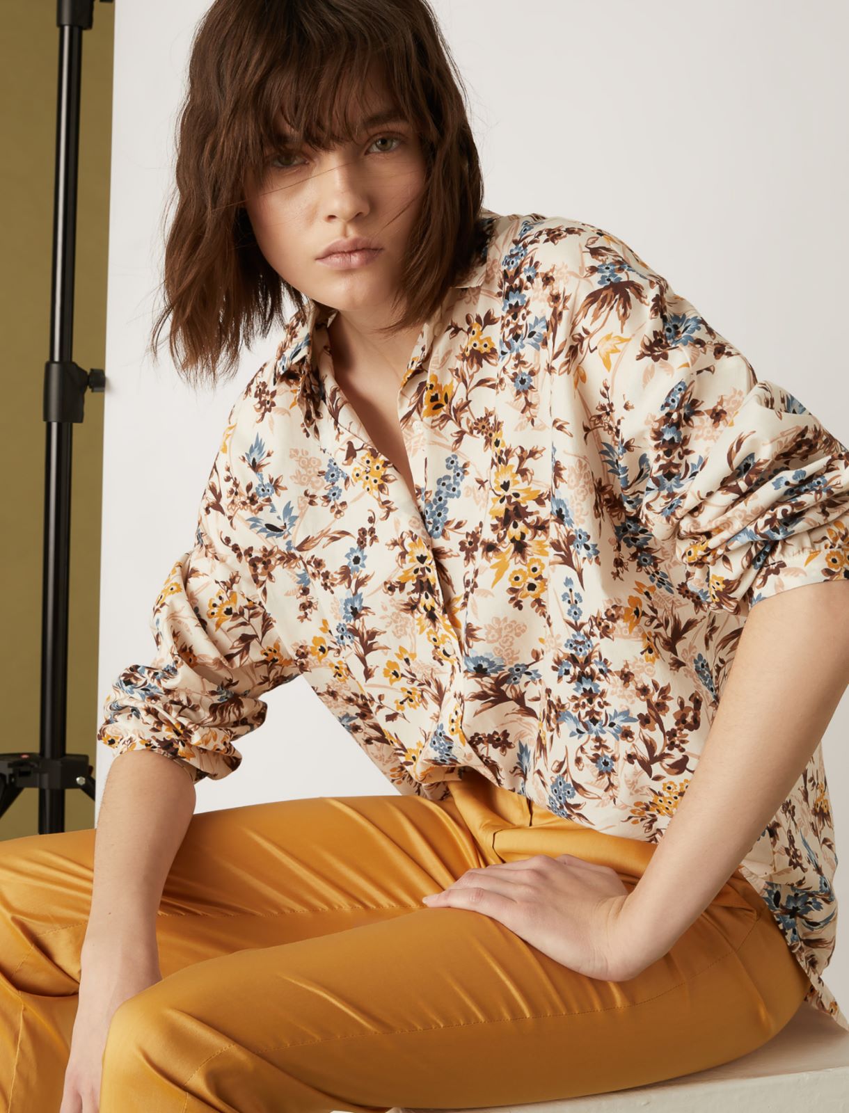 Patterned shirt by Giorgia Palmas, cream - Marella
