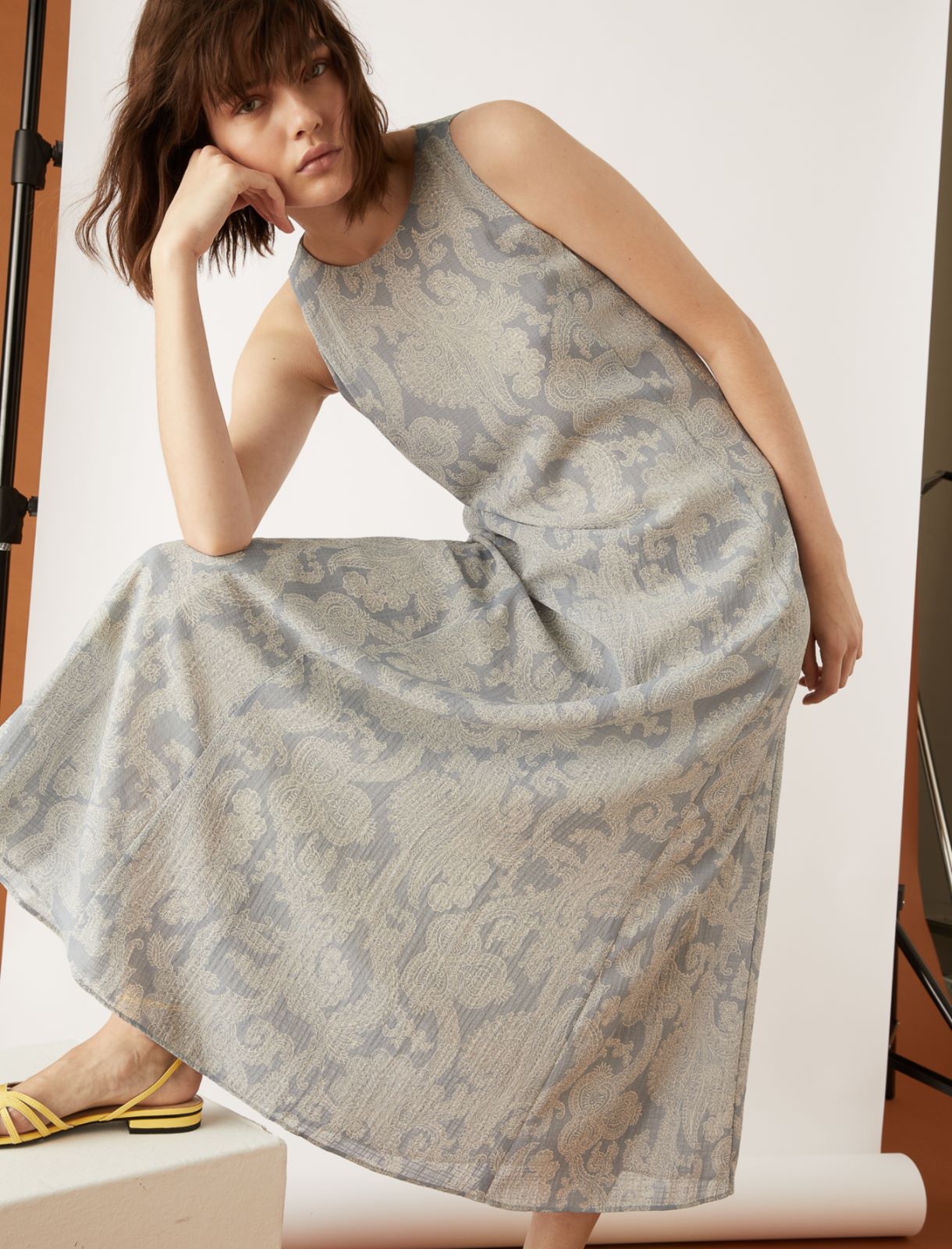 Long dress, dust blue - Marella
