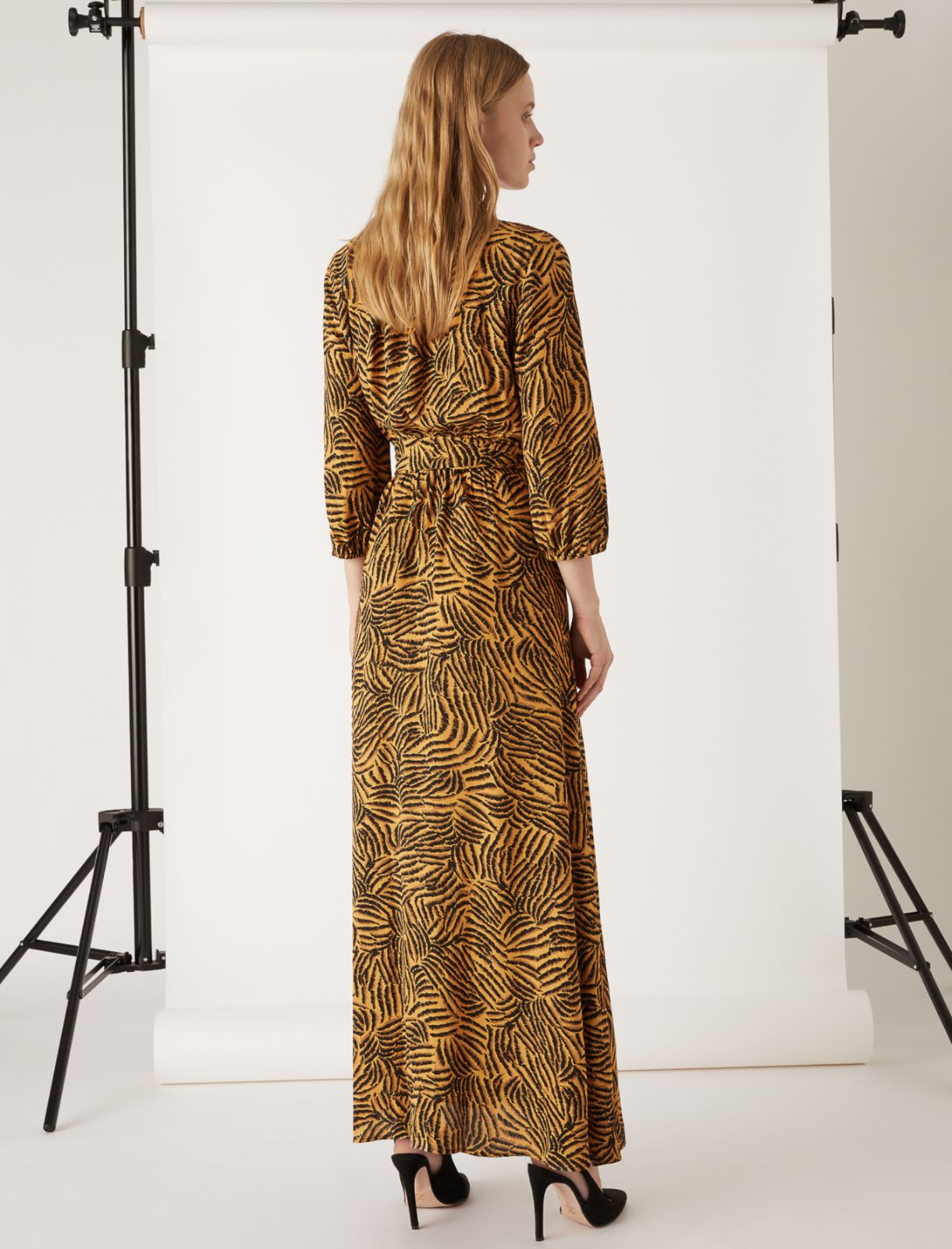 Patterned dress by Giorgia Palmas, ochre - Marella