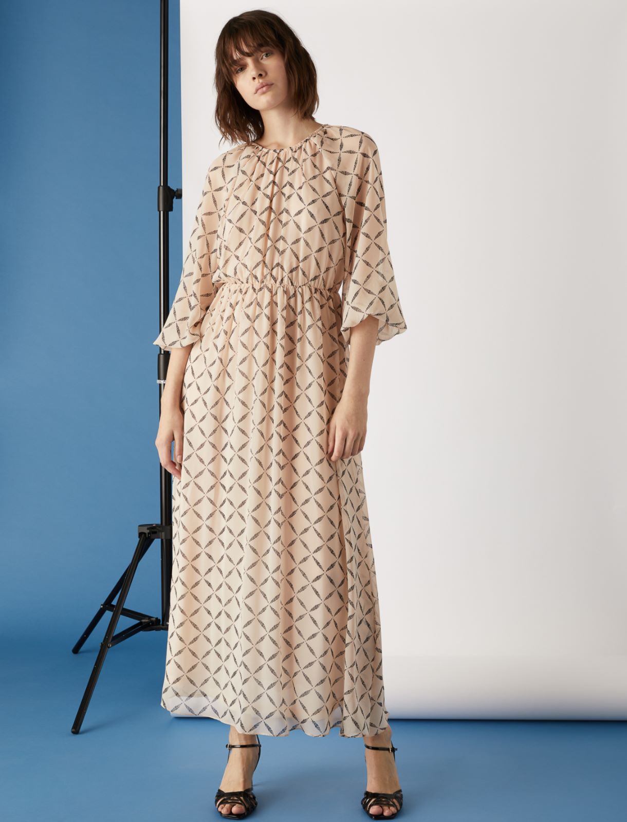 Kleid aus Georgette, puder - Marella