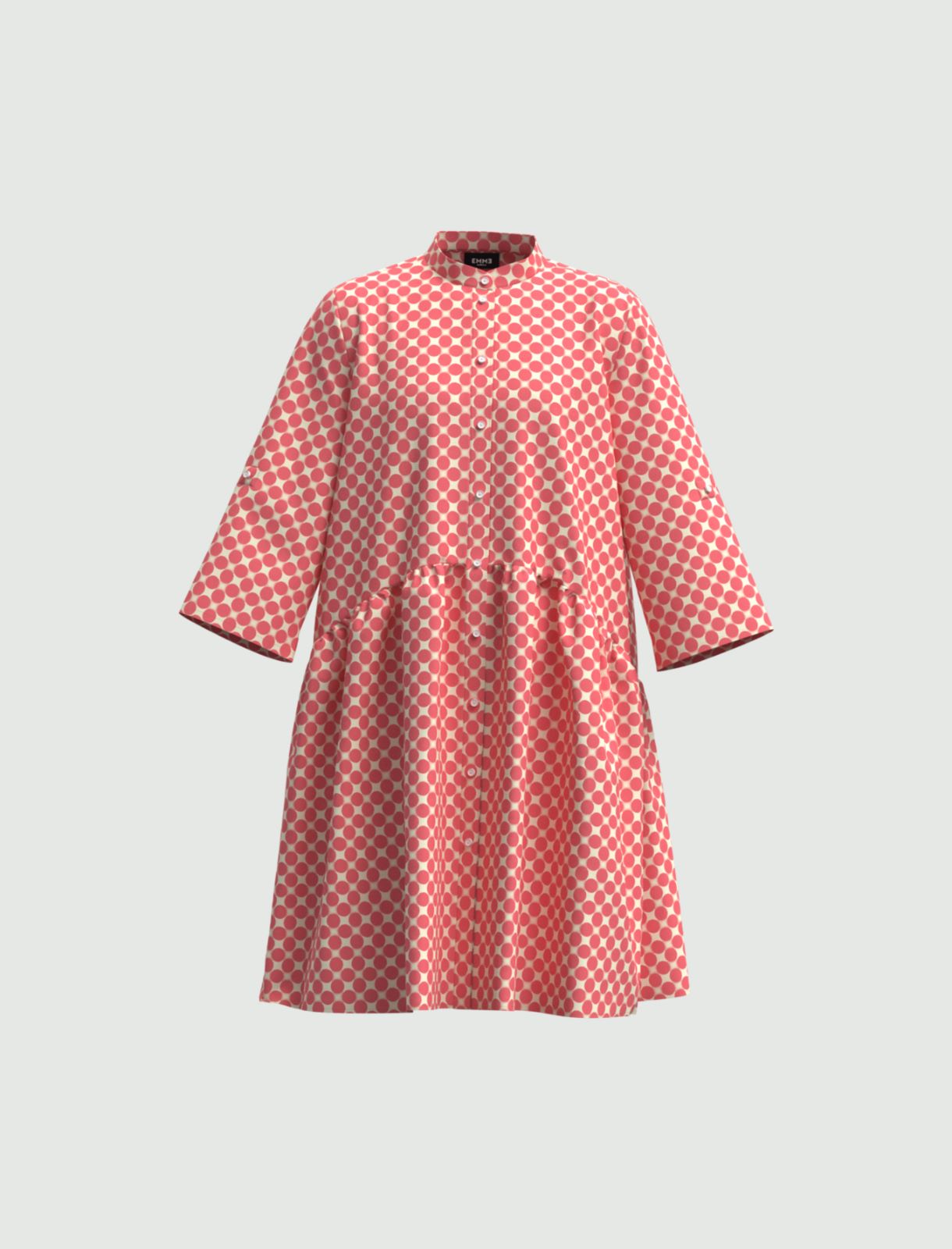 Linen-blend dress, coral - Marella