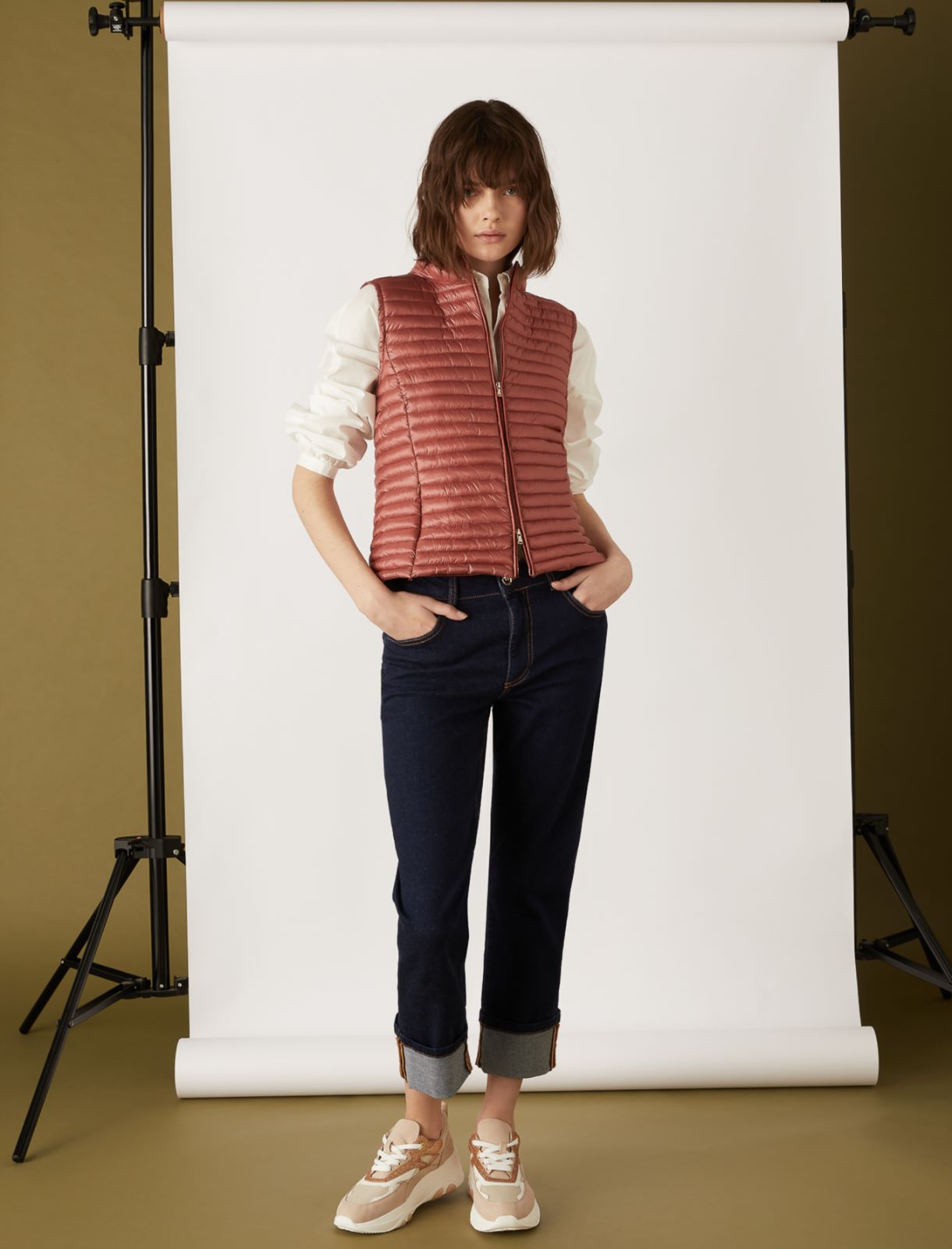 Padded gilet, brick red - Marella