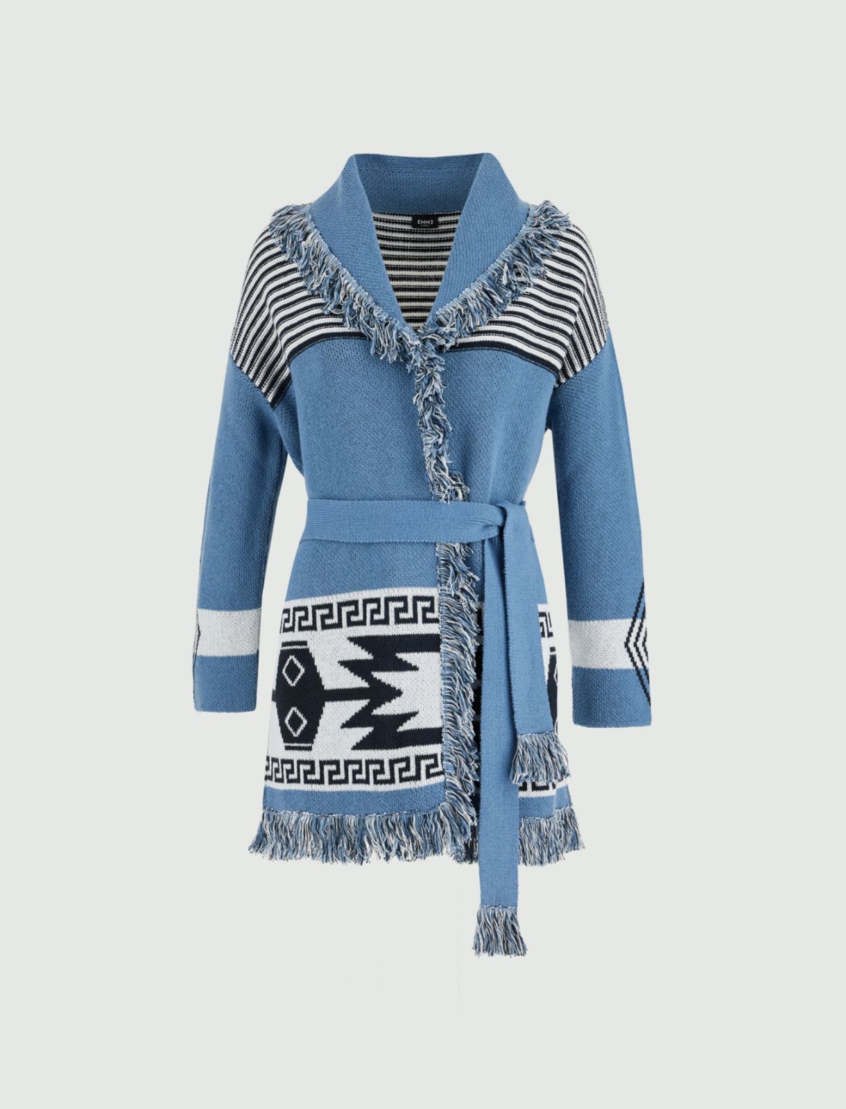 Jacquard cardigan, sky blue - Marella