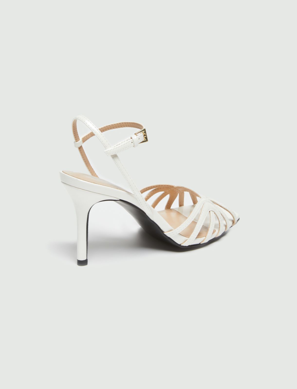 Patent leather sandals, white - Marella