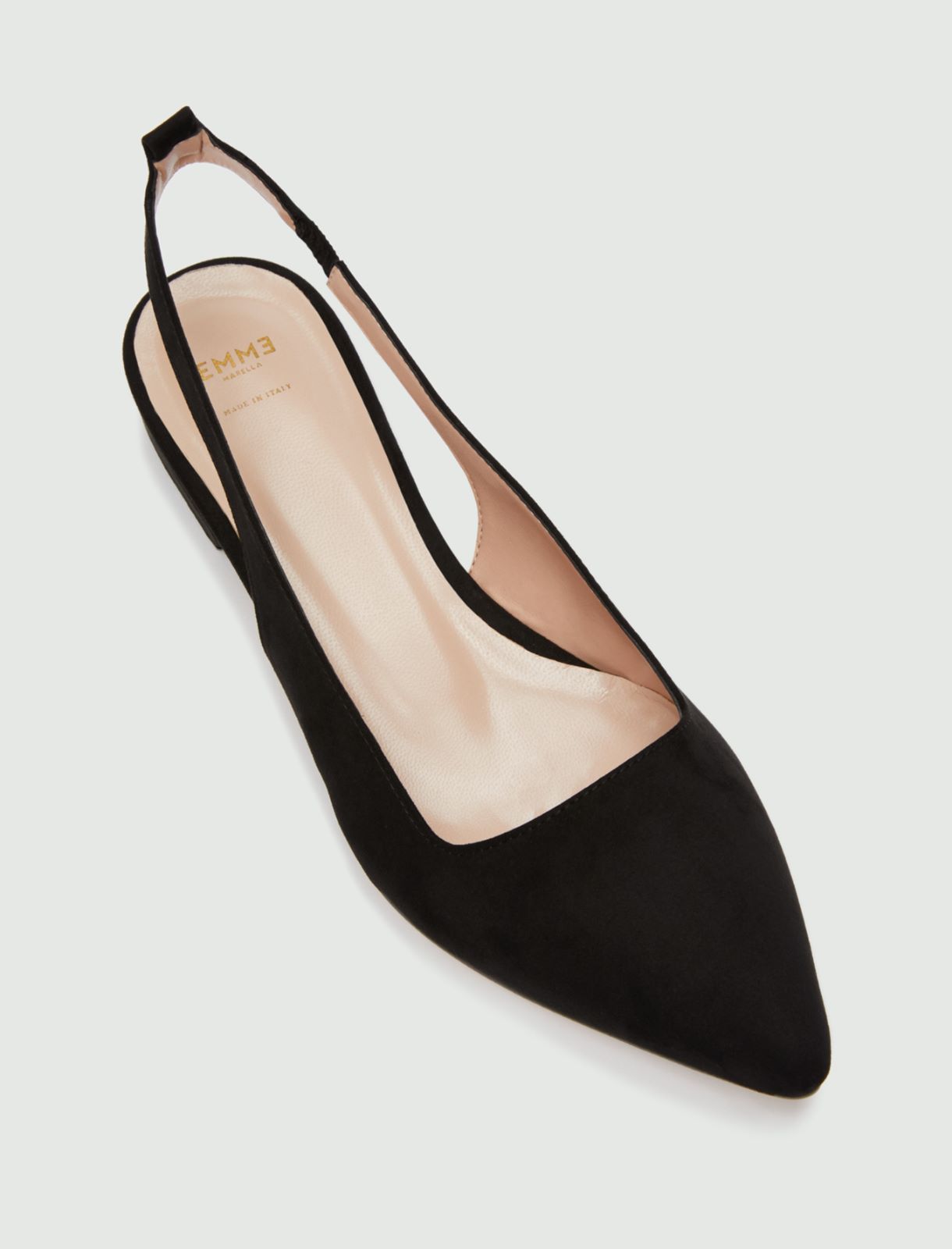 Pointed-toe slingbacks, black - Marella