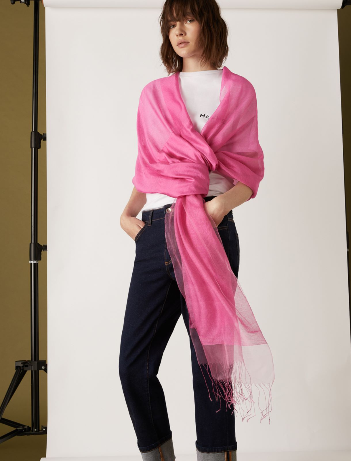 Organza-Stola, rosa - Marella