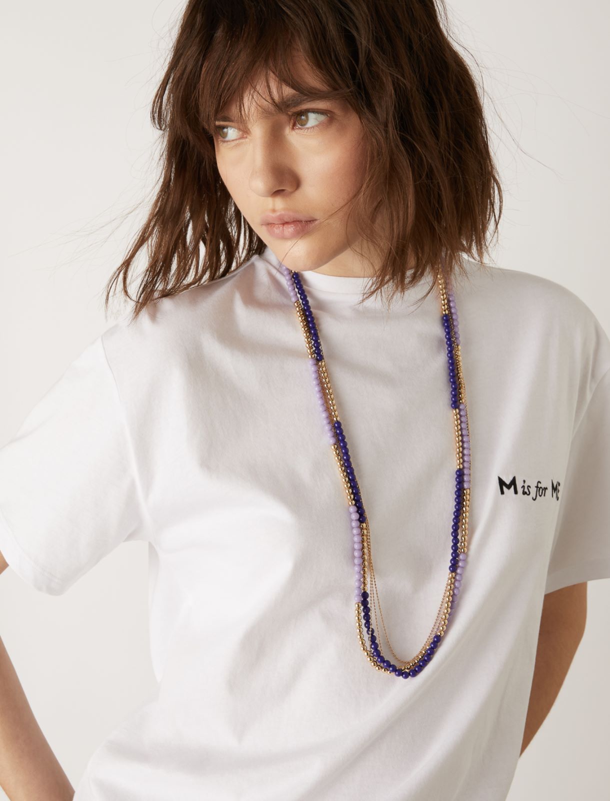 Long necklace, lilac - Marella