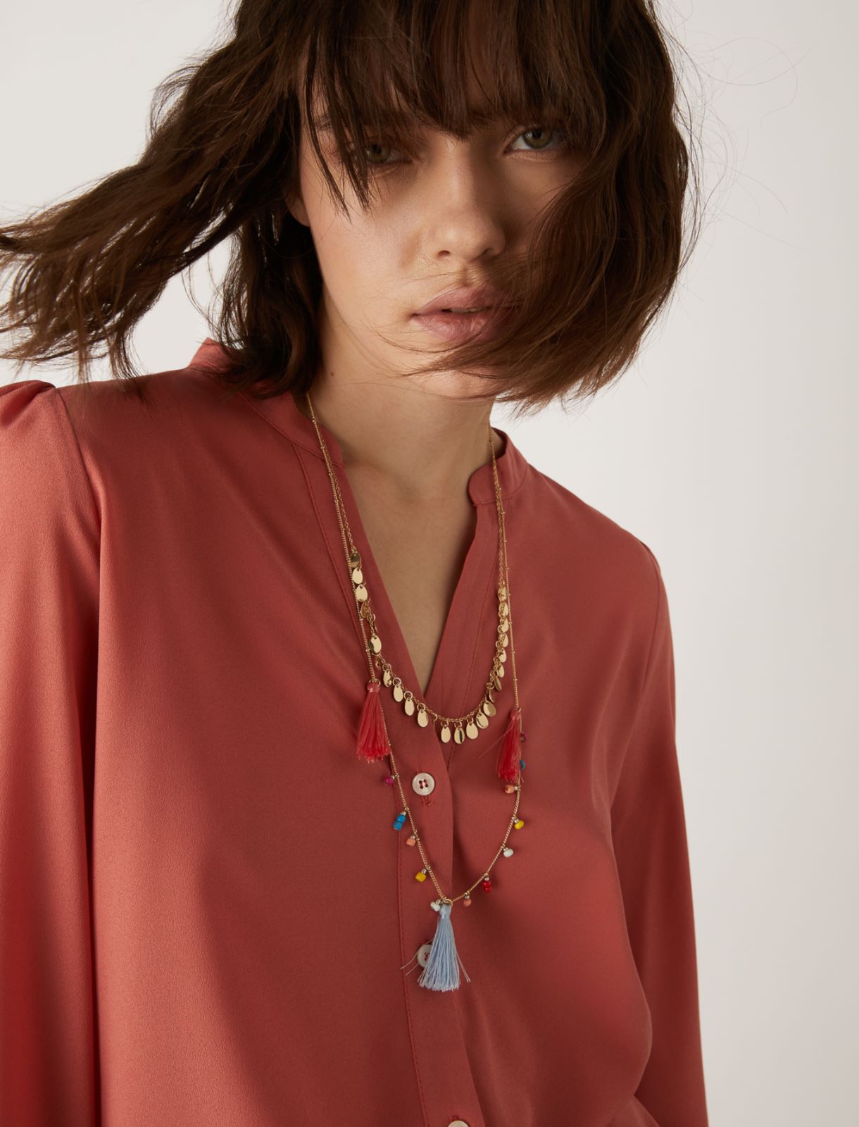 Double necklace, coral - Marella