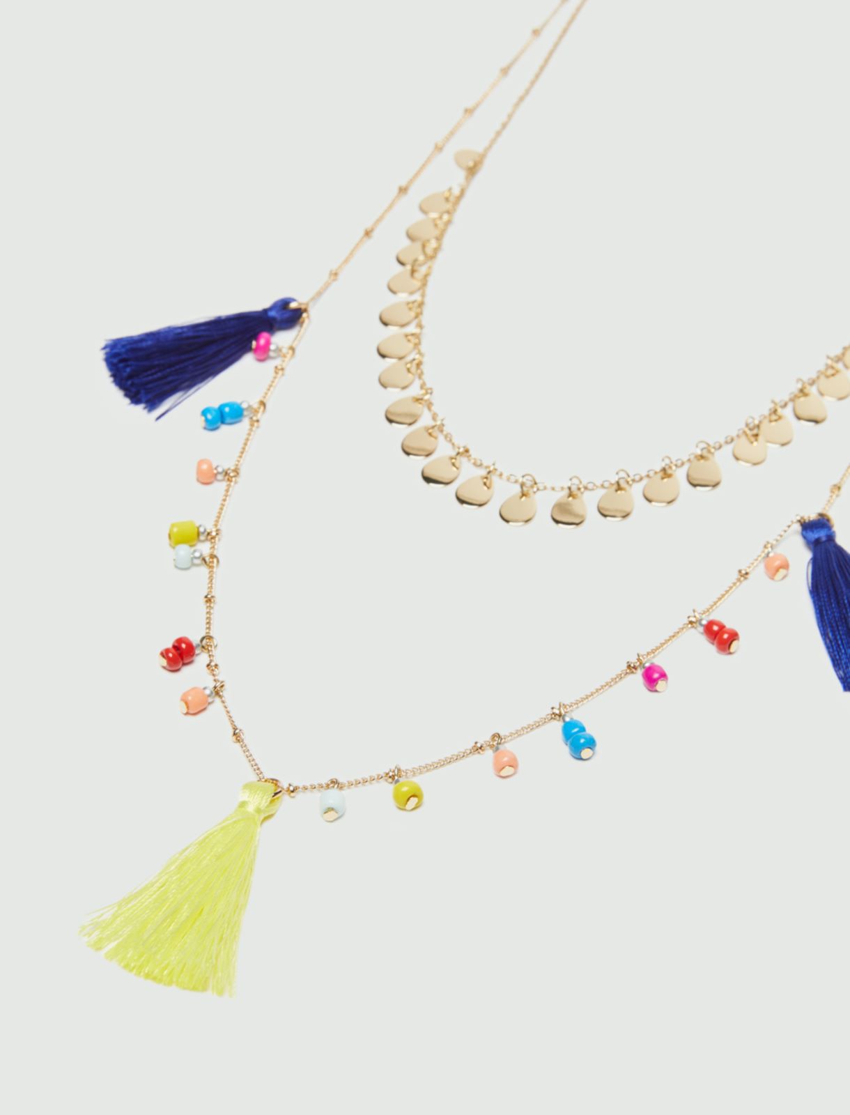 Double necklace, cornflower blue - Marella