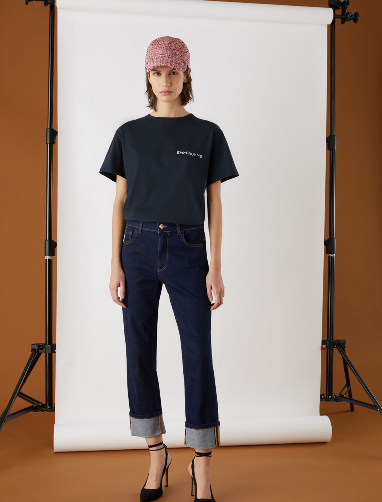 Embroidered T-shirt, navy - Marella