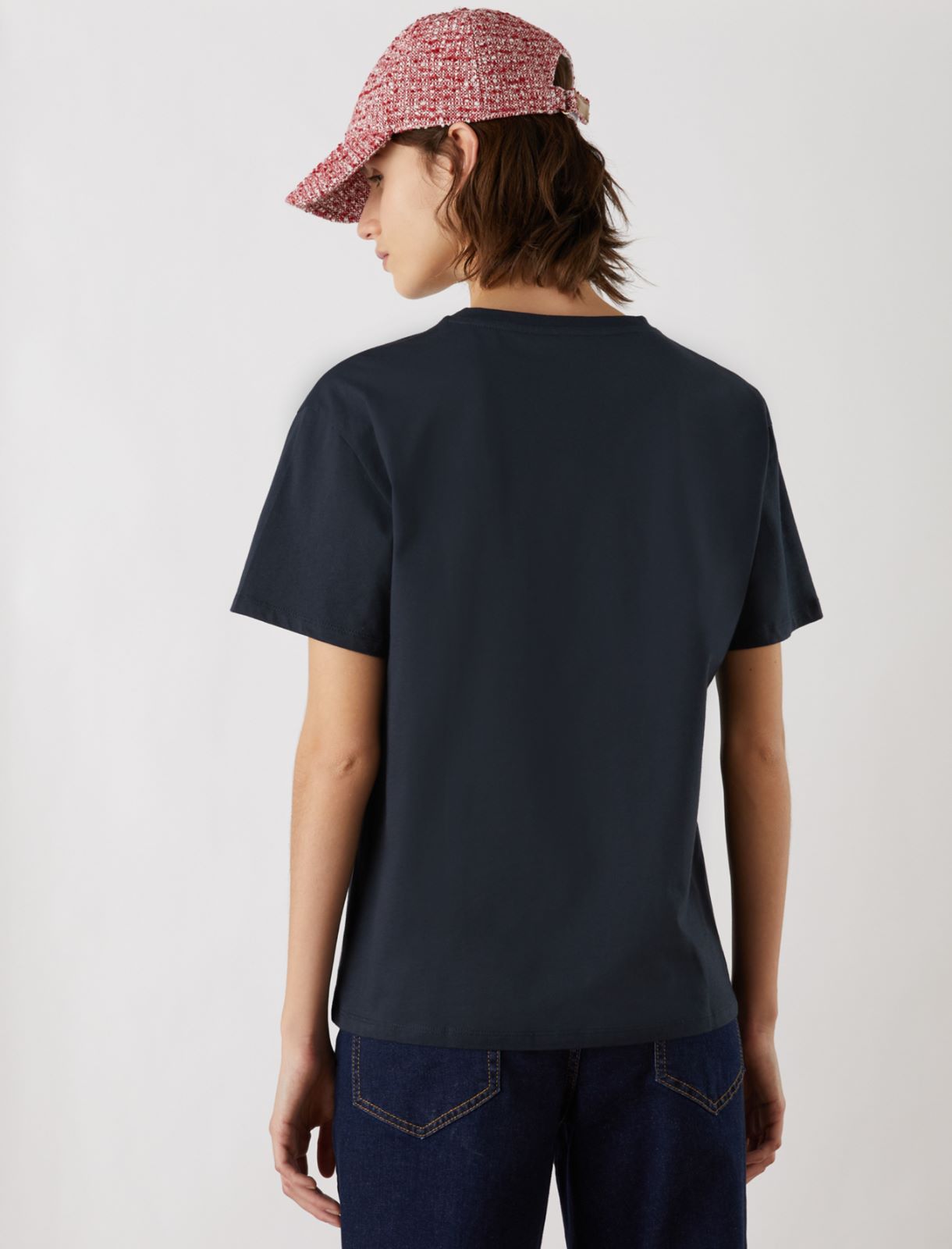 Embroidered T-shirt, navy - Marella