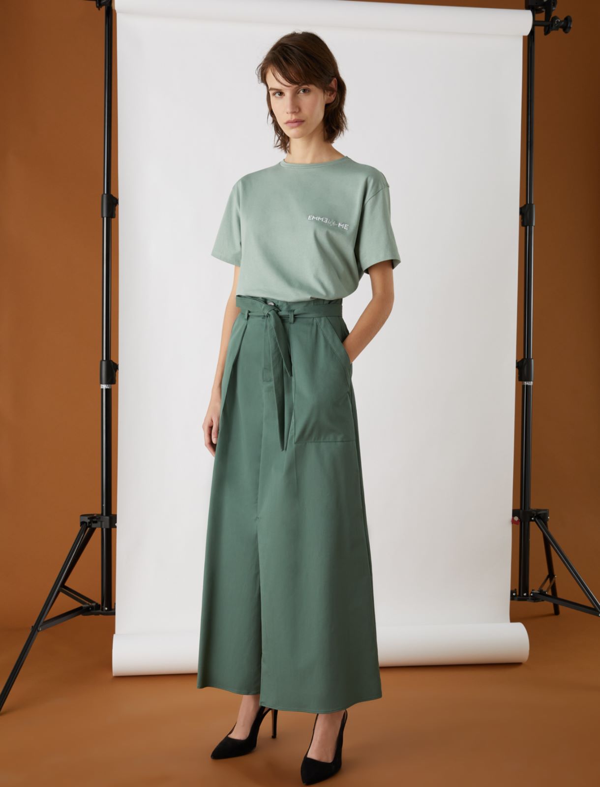 Embroidered T-shirt, opal green - Marella