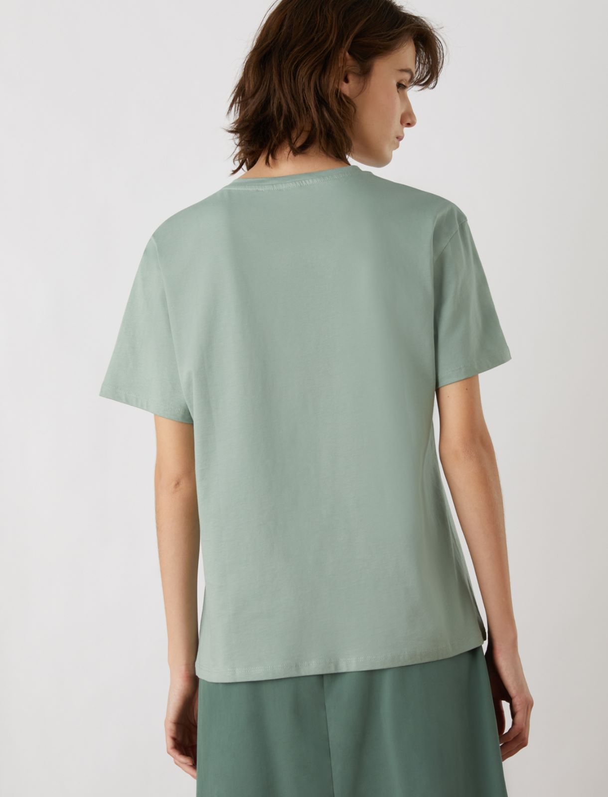Embroidered T-shirt, opal green - Marella