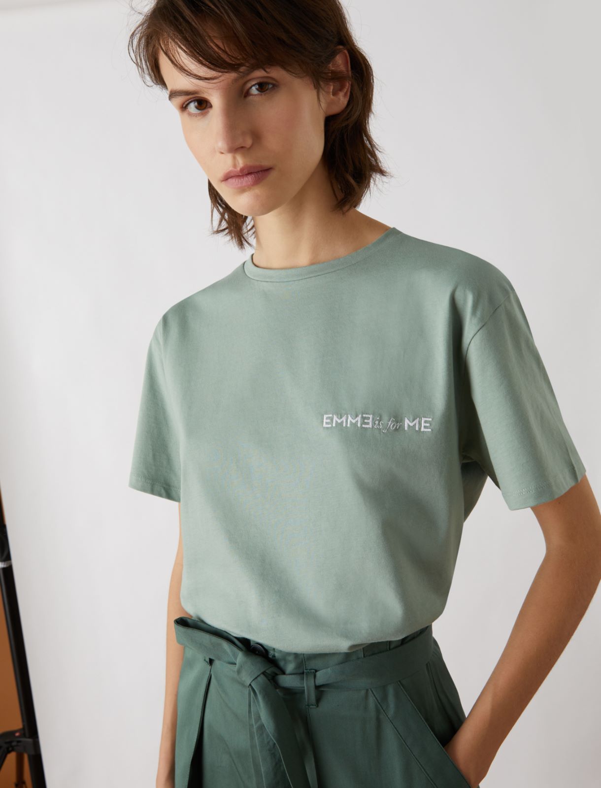 Embroidered T-shirt, opal green - Marella