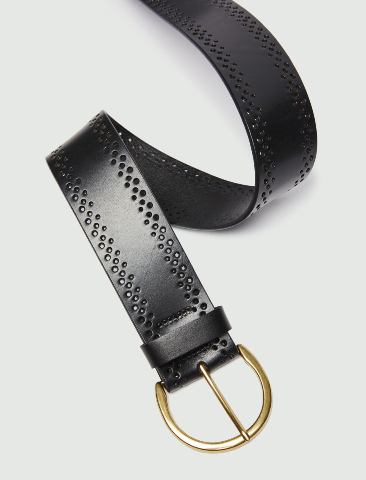 Leather belt, black - Marella