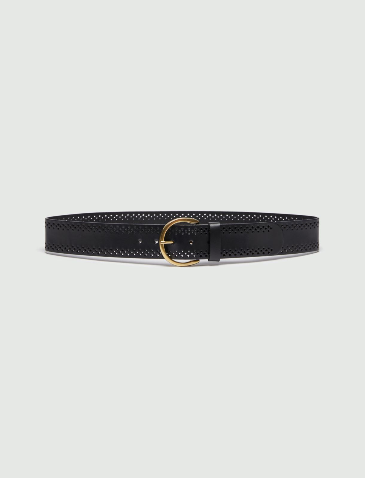 Leather belt, black - Marella